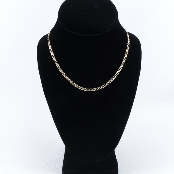 14k Diamond-Cut Anchor Link Chain Necklace 16.5 - Picture 1 of 6